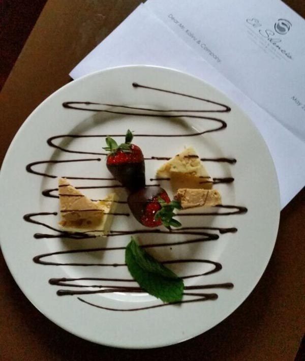 Strawberries and Candy at arrival at El Silencio