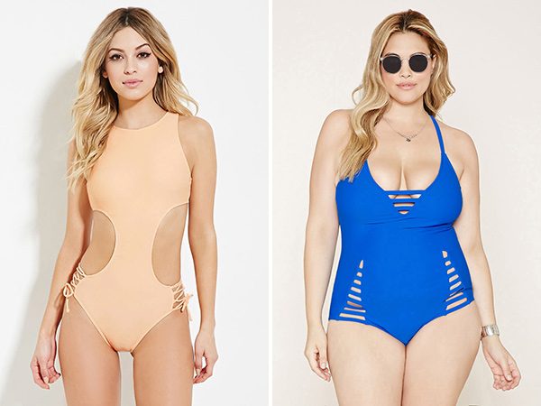 Forever21 is a great place to shop for stylish swimwear that doesn't cost a fortune!