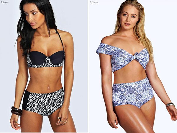 You can buy stylish swimsuits online from boohoo.com
