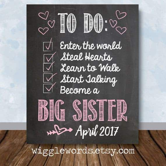 Pregnancy Announcement Chalkboard