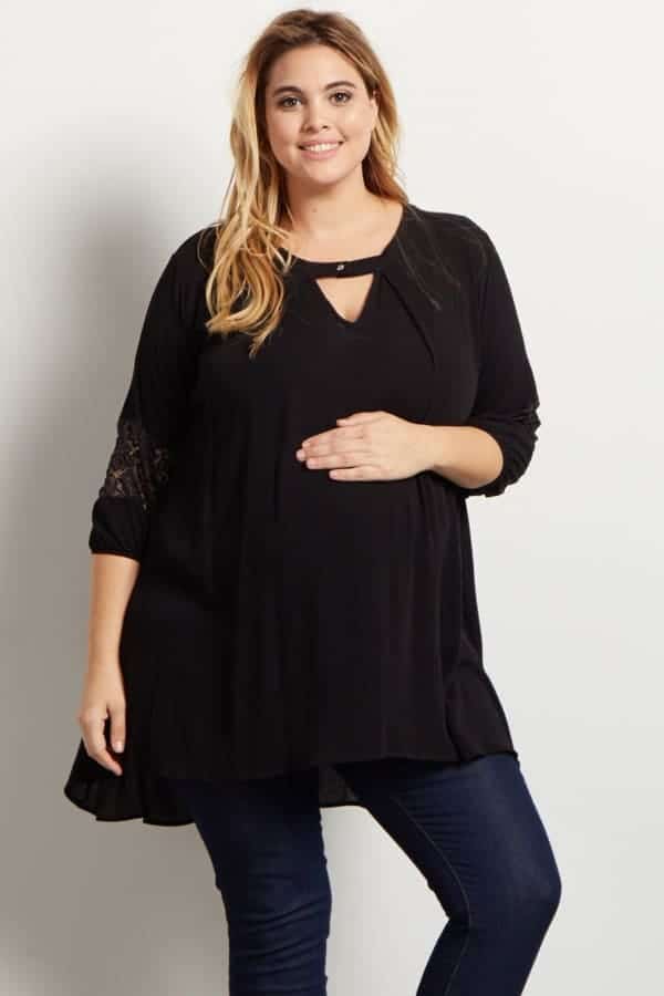 Black Maternity Tunic from Pink Blush
