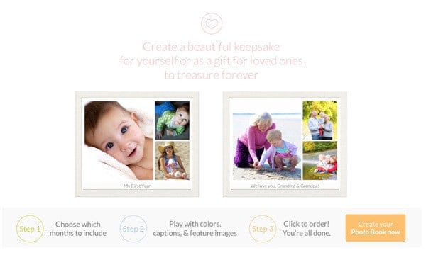 Use your Tinybeans photos to create a photobook