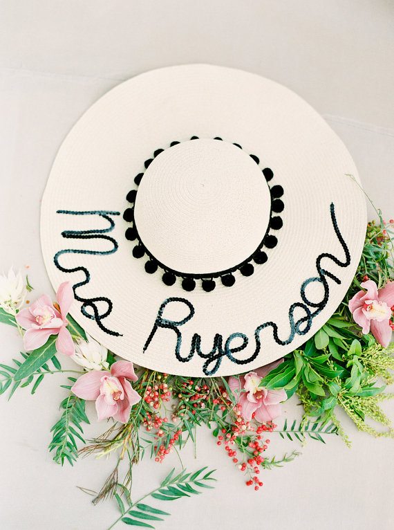 Bridal Shower Gift Idea: Custom Floppy Sun Hat
