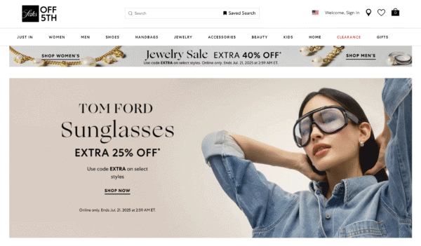 Off-price retailers: Saks Off 5th