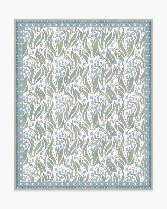 Lila Ivory & Soft Blue Rug from Ruggable