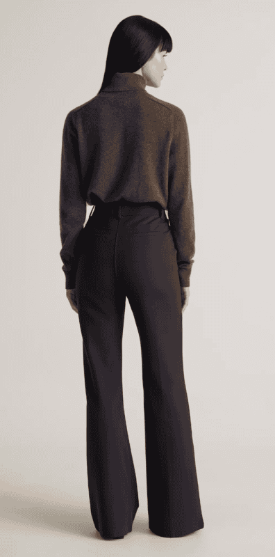 Quince Ultra-Stretch Ponte Flare Leg Pants back view