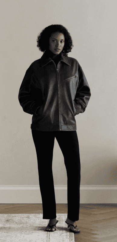 Quince Ultra-Stretch Ponte Straight Leg Pants back view